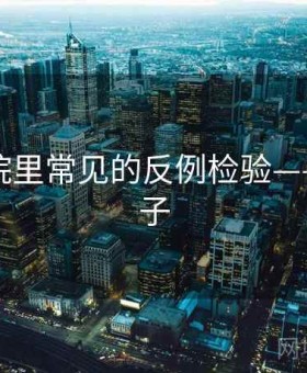 努努影院里常见的反例检验——典型例子