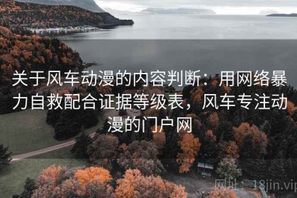关于风车动漫的内容判断：用网络暴力自救配合证据等级表，风车专注动漫的门户网