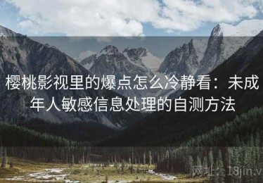 樱桃影视里的爆点怎么冷静看：未成年人敏感信息处理的自测方法