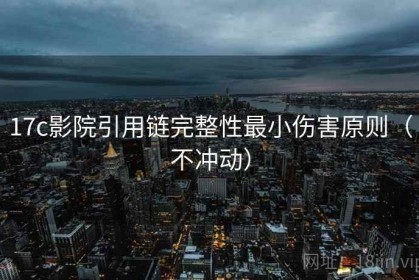 17c影院引用链完整性最小伤害原则（不冲动）