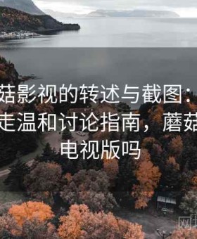 面对蘑菇影视的转述与截图：按时间线核对走温和讨论指南，蘑菇影视有电视版吗
