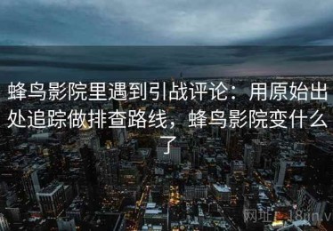 蜂鸟影院里遇到引战评论：用原始出处追踪做排查路线，蜂鸟影院变什么了