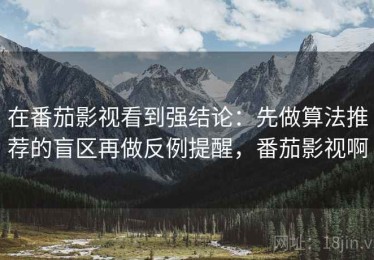 在番茄影视看到强结论：先做算法推荐的盲区再做反例提醒，番茄影视啊