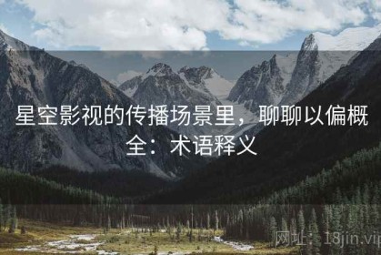 星空影视的传播场景里，聊聊以偏概全：术语释义