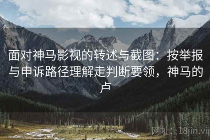 面对神马影视的转述与截图：按举报与申诉路径理解走判断要领，神马的卢