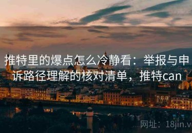 推特里的爆点怎么冷静看：举报与申诉路径理解的核对清单，推特can