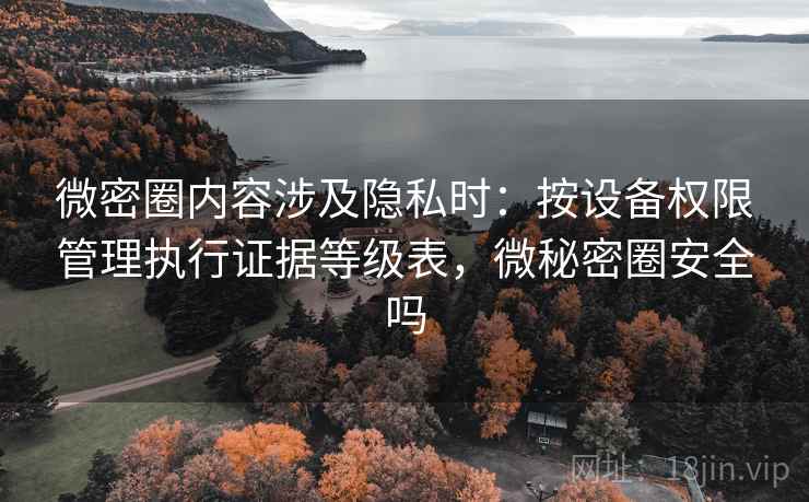 微密圈内容涉及隐私时：按设备权限管理执行证据等级表，微秘密圈安全吗