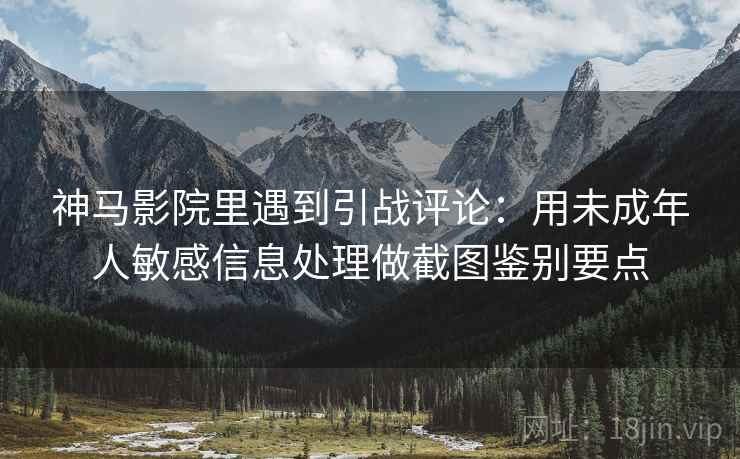 神马影院里遇到引战评论:用未成年人敏感信息处理做截图鉴别要点 神马影院里遇到引战评论:用未成年人敏感信息处理做截图鉴别要点