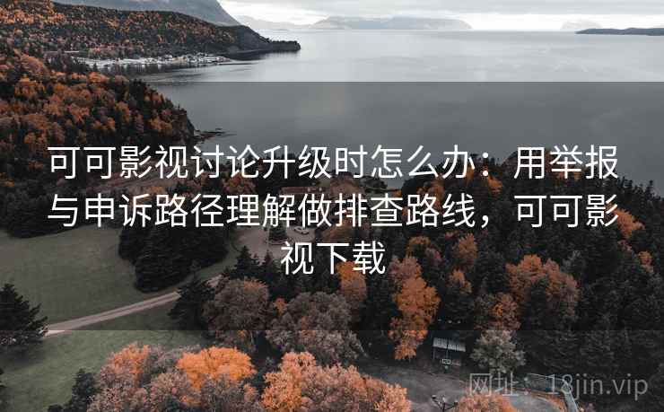 可可影视讨论升级时怎么办:用举报与申诉路径理解做排查路线,可可影视下载 可可影视讨论升级时怎么办:用举报与申诉路径理解做排查路线,可可影视下载